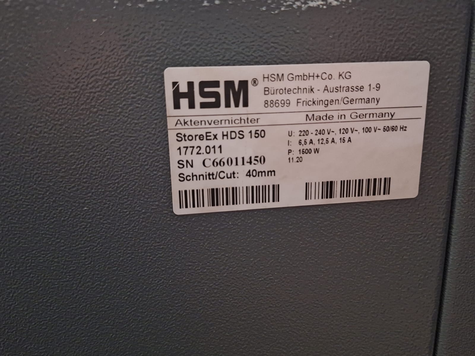 HSM HDS Store Ex Second Hand Shredder - Image 9